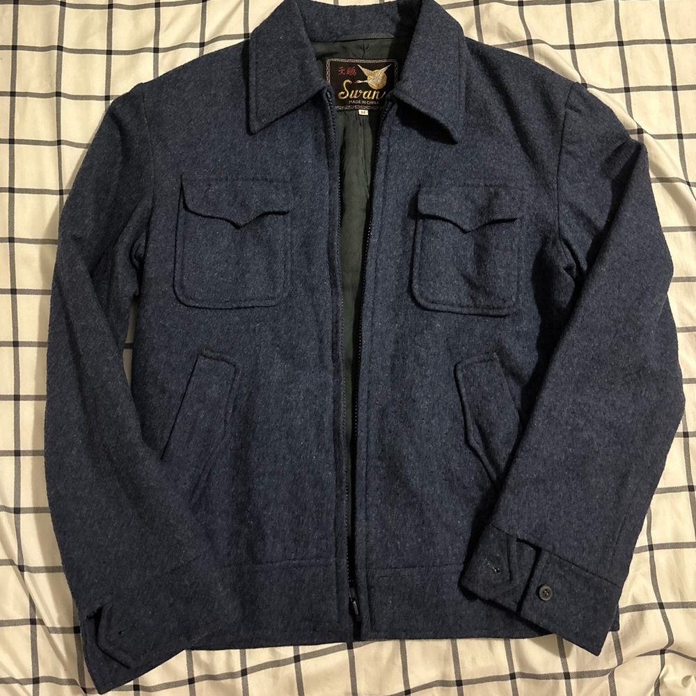 Rare Vintage Women’s Blue Wool Jacket M